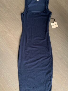 superdown Navy Sleeveless Midi Bodycon Dress